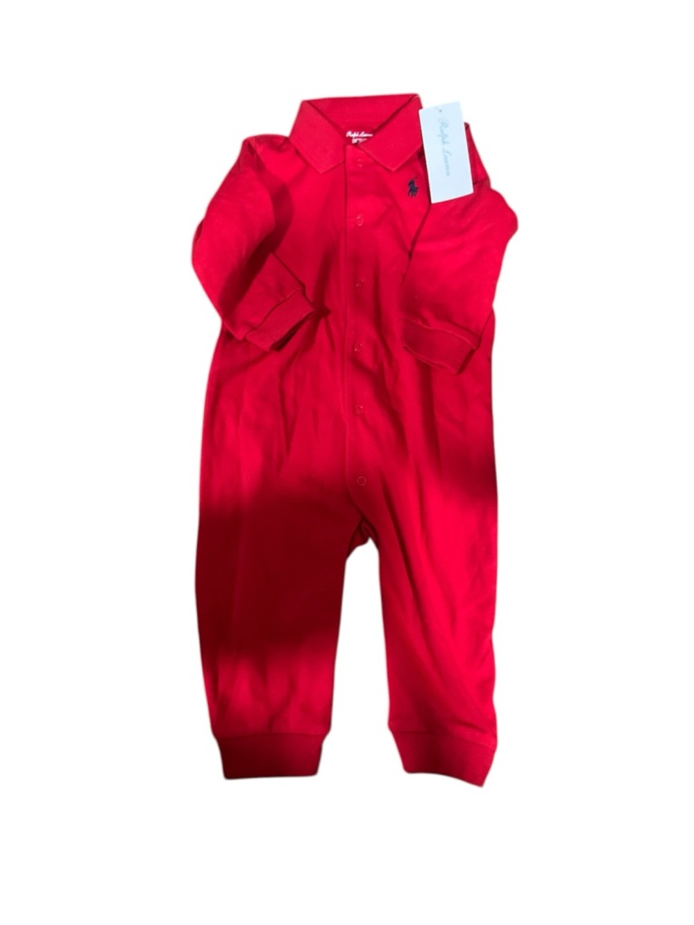 Ralph Lauren Red Polo Baby One-Piece 
9 months NWT